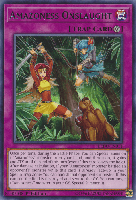 Amazoness Onslaught [LEDU-EN011] Rare - Doe's Cards