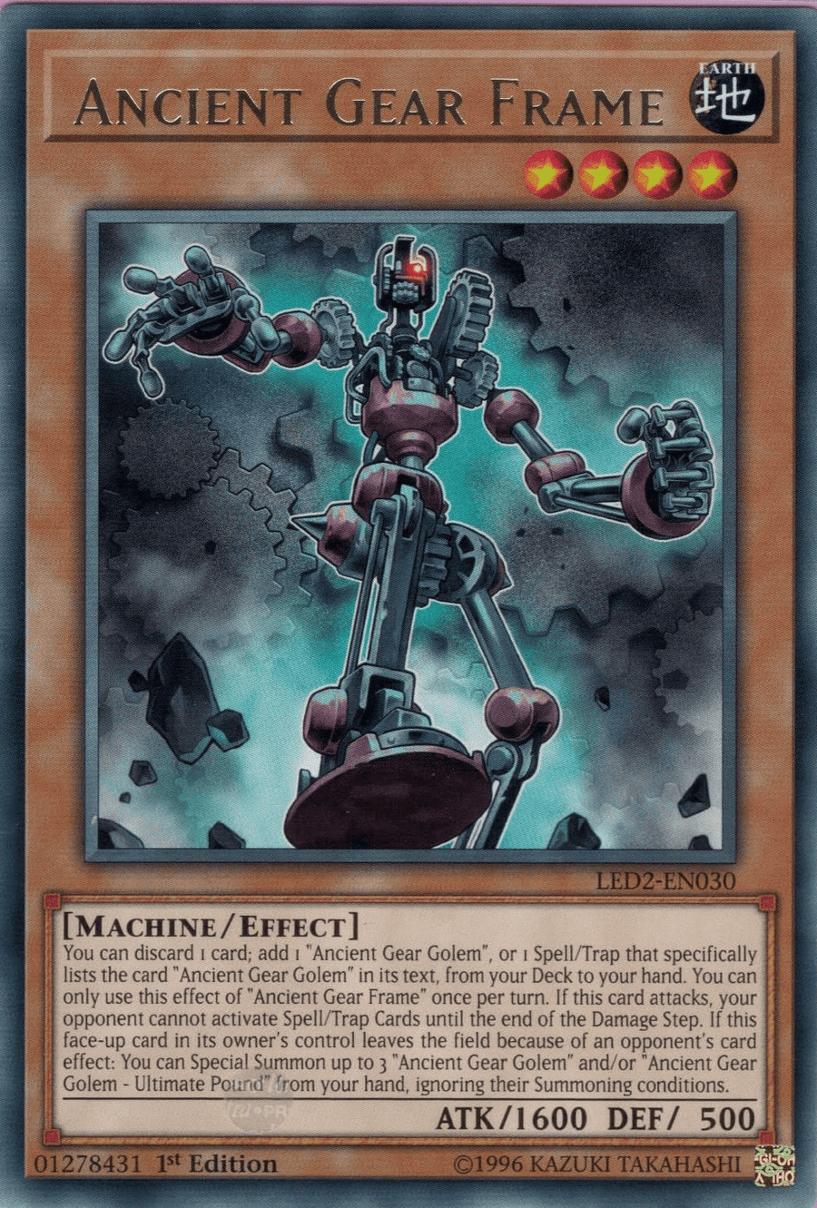 Ancient Gear Frame [LED2-EN030] Rare - Doe's Cards