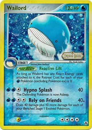 Wailord (14/92) (Stamped) [EX: Legend Maker] - Doe's Cards