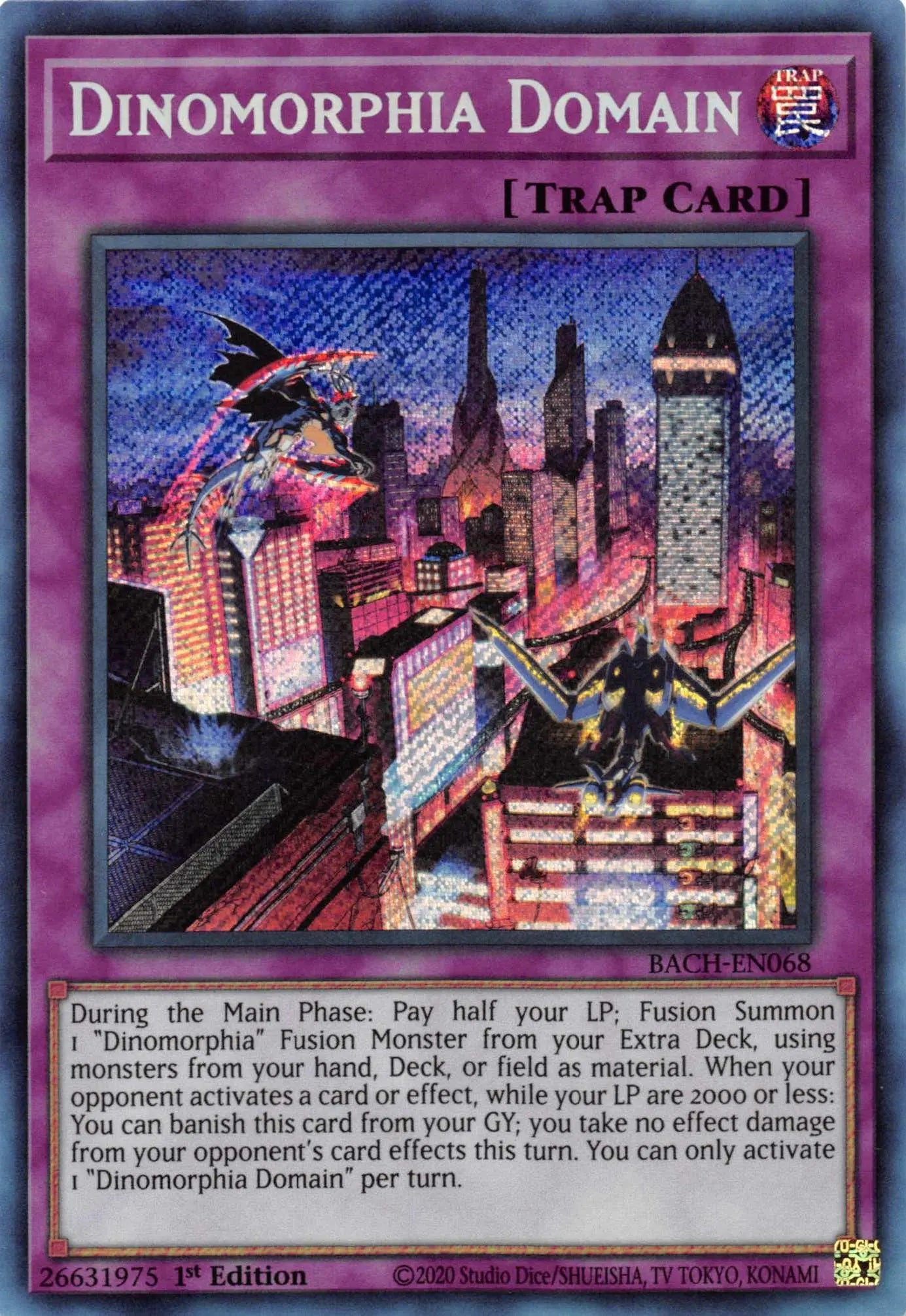 Dinomorphia Domain [BACH-EN068] Secret Rare - Doe's Cards
