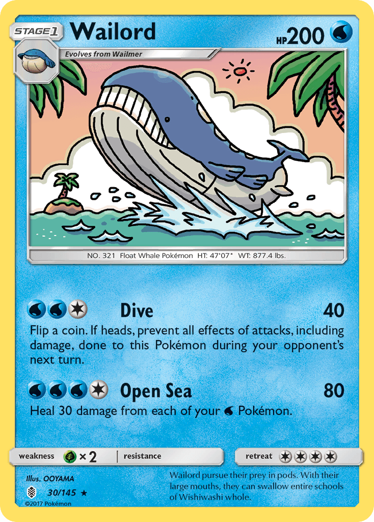 Wailord (30/145) [Sun & Moon: Guardians Rising] - Doe's Cards