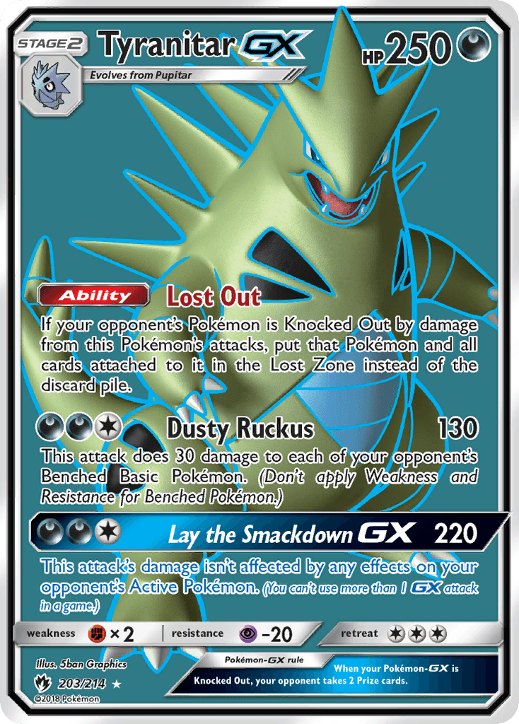 Tyranitar GX (203/214) [Sun & Moon: Lost Thunder] - Doe's Cards