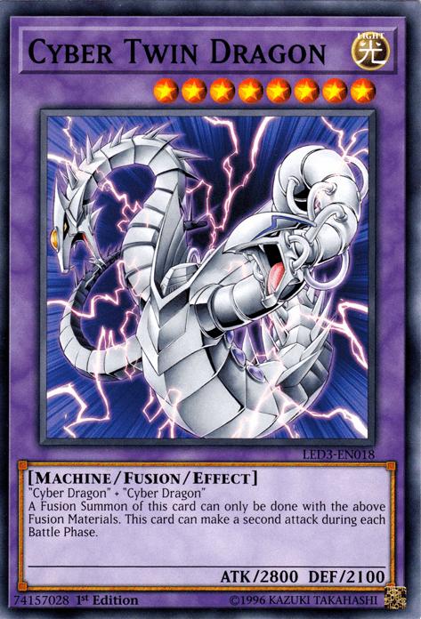 Cyber Twin Dragon [LED3-EN018] Common - Doe's Cards