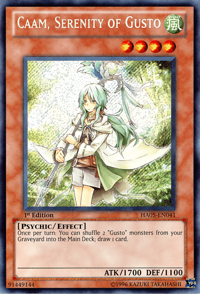 Caam, Serenity of Gusto [HA05-EN041] Secret Rare - Doe's Cards