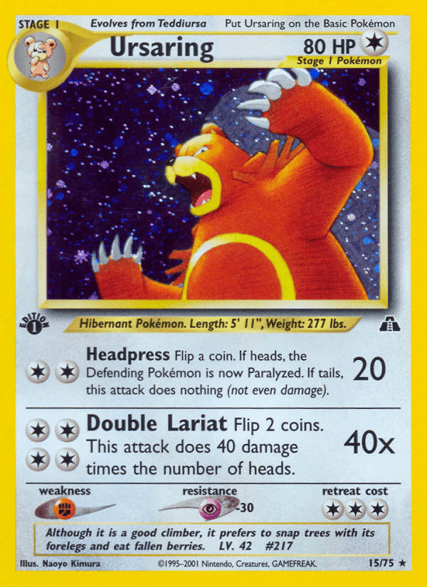 Ursaring (15/75) [Neo Discovery 1st Edition] - Doe's Cards