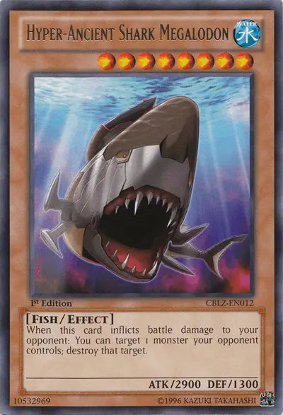 Hyper-Ancient Shark Megalodon [CBLZ-EN012] Rare - Doe's Cards