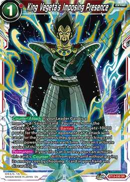 King Vegeta's Imposing Presence (BT13-030) [Supreme Rivalry] - Doe's Cards