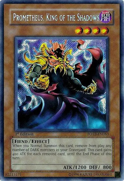 Prometheus, King of the Shadows [FOTB-EN063] Secret Rare - Doe's Cards