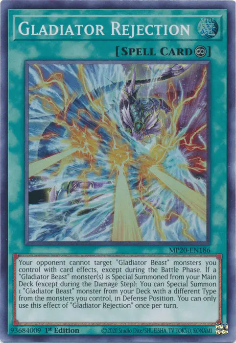 Gladiator Rejection [MP20-EN186] Super Rare - Doe's Cards