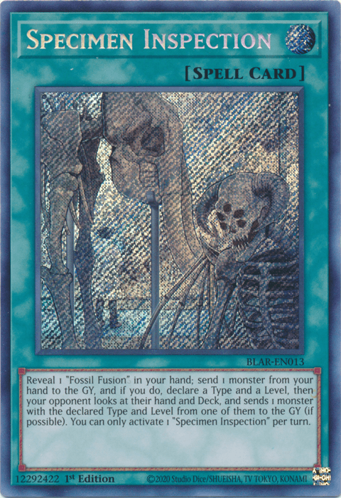 Specimen Inspection [BLAR-EN013] Secret Rare - Doe's Cards