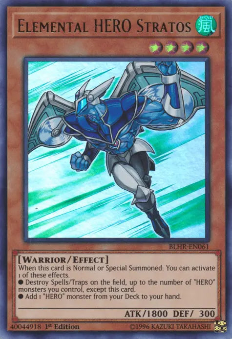 Elemental Hero Stratos [BLHR-EN061] Ultra Rare - Doe's Cards