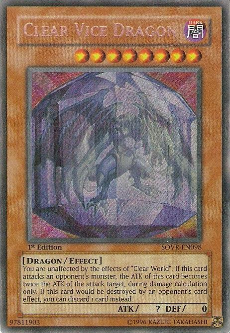 Clear Vice Dragon [SOVR-EN098] Secret Rare - Doe's Cards