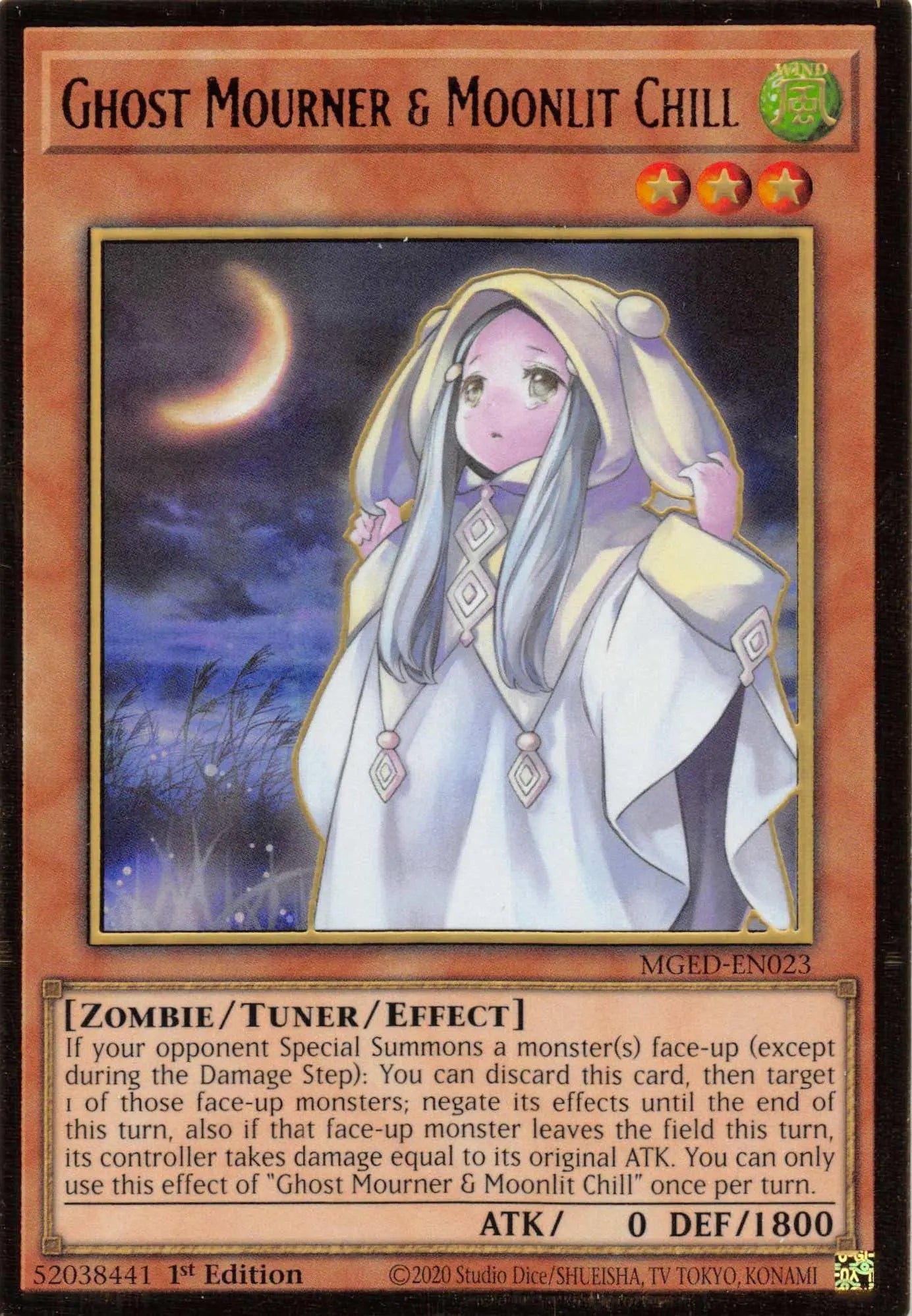 Ghost Mourner & Moonlit Chill [MGED-EN023] Gold Rare - Doe's Cards