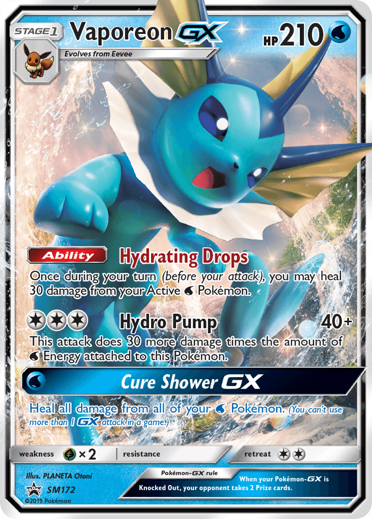 Vaporeon GX (SM172) [Sun & Moon: Black Star Promos] - Doe's Cards