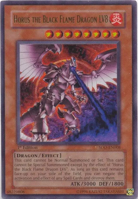 Horus the Black Flame Dragon LV8 [SOD-EN008] Ultra Rare - Doe's Cards