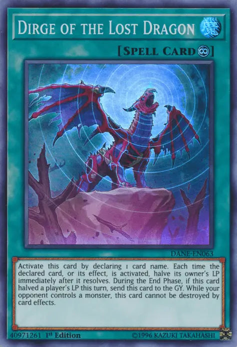 Dirge of the Lost Dragon [DANE-EN063] Super Rare - Doe's Cards