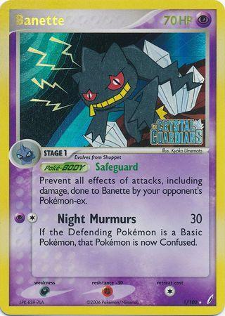 Banette (1/100) (Stamped) [EX: Crystal Guardians] - Doe's Cards