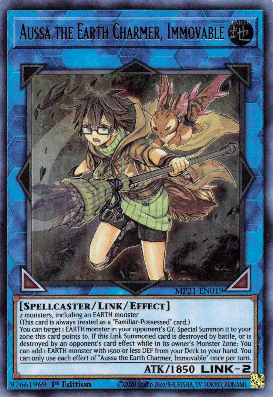 Aussa the Earth Charmer, Immovable [MP21-EN019] Ultra Rare - Doe's Cards