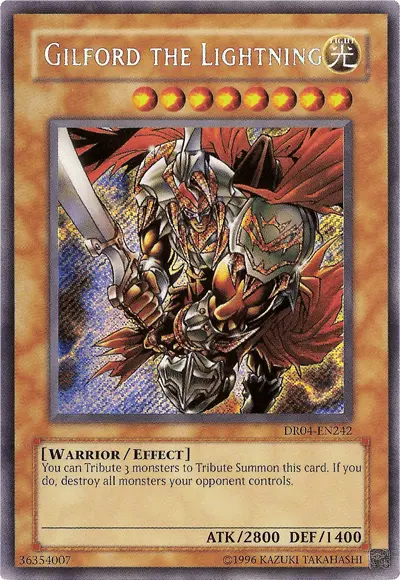Gilford the Lightning [DR04-EN242] Secret Rare - Doe's Cards