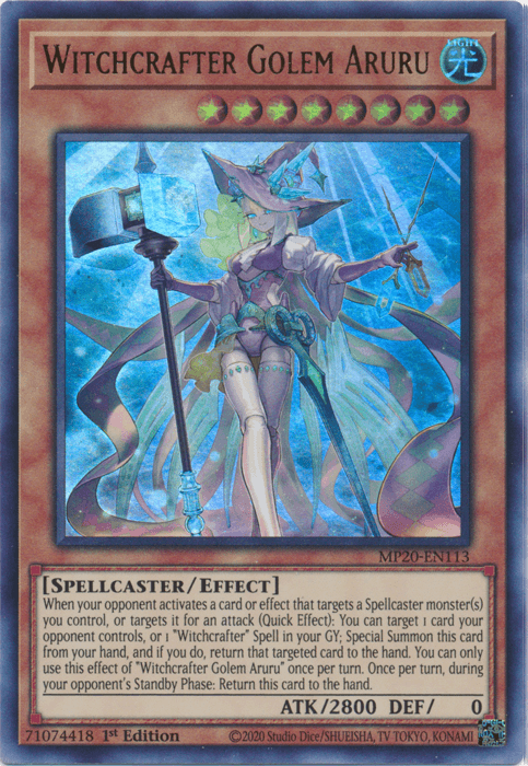 Witchcrafter Golem Aruru [MP20-EN113] Ultra Rare - Doe's Cards