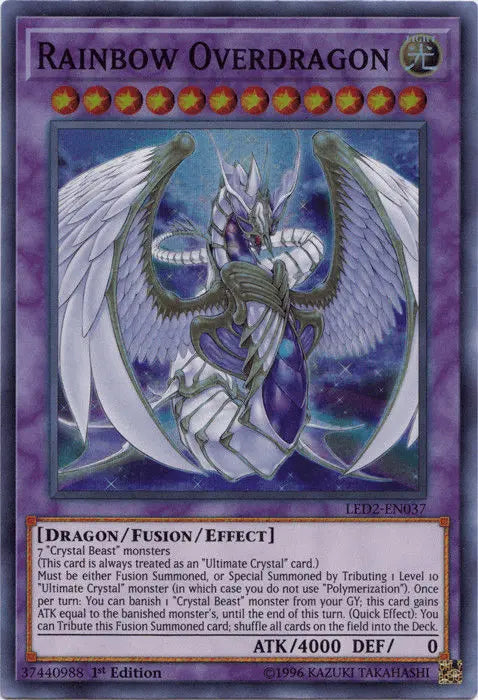 Rainbow Overdragon [LED2-EN037] Super Rare - Doe's Cards