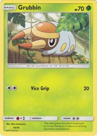 Grubbin (16/30) [Sun & Moon: Trainer Kit - Lycanroc & Alolan Raichu] - Doe's Cards