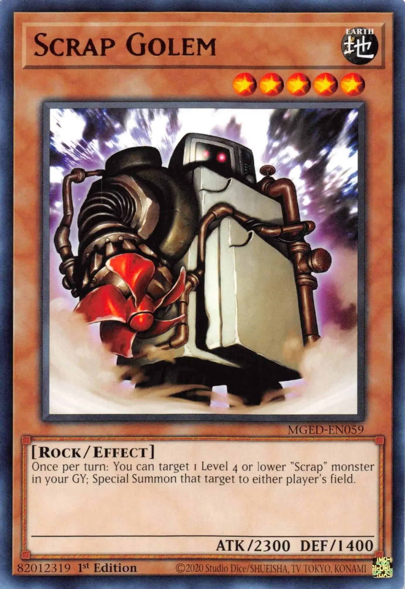 Scrap Golem [MGED-EN059] Rare - Doe's Cards