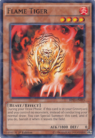 Flame Tiger [BP03-EN095] Shatterfoil Rare - Doe's Cards