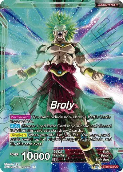 Broly // SS Broly, Demon's Second Coming (BT15-002) [Saiyan Showdown] - Doe's Cards