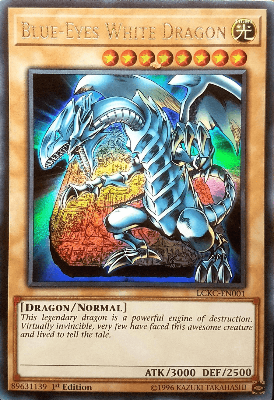 Blue-Eyes White Dragon (Version 4) [LCKC-EN001] Ultra Rare - Doe's Cards