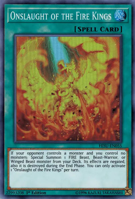 Onslaught of the Fire Kings [HISU-EN055] Super Rare - Doe's Cards