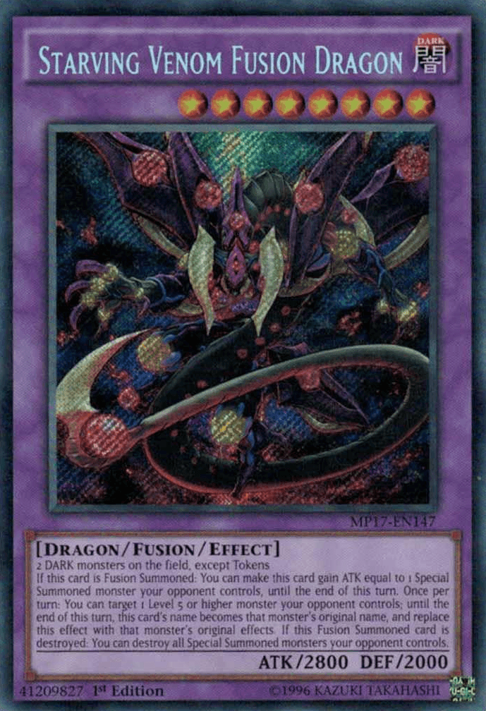 Starving Venom Fusion Dragon [MP17-EN147] Secret Rare - Doe's Cards