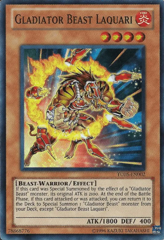 Gladiator Beast Laquari [TU05-EN002] Super Rare - Doe's Cards