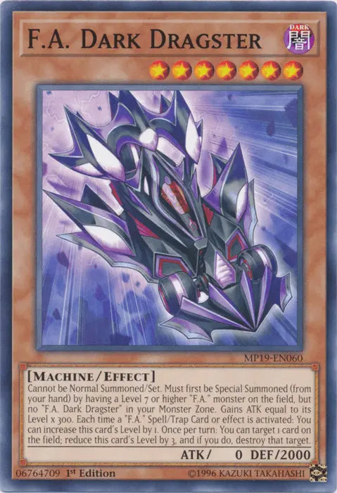 F.A. Dark Dragster [MP19-EN060] Common - Doe's Cards