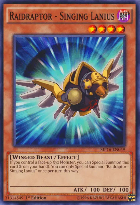 Raidraptor - Singing Lanius [MP16-EN059] Common - Doe's Cards