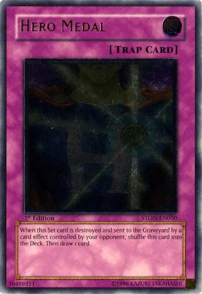 Hero Medal [STON-EN050] Ultimate Rare - Doe's Cards
