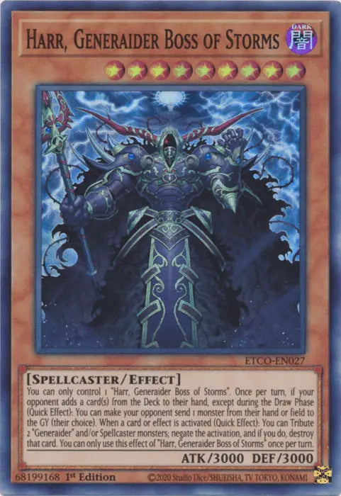 Harr, Generaider Boss of Storms [ETCO-EN027] Super Rare - Doe's Cards