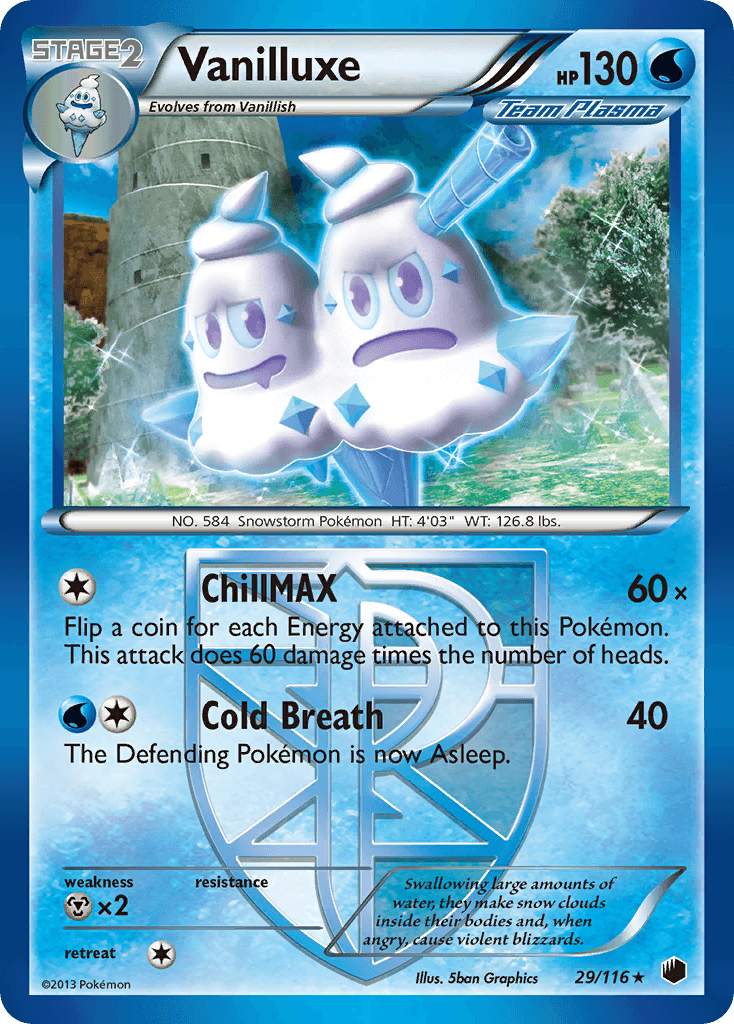 Vanilluxe (29/116) [Black & White: Plasma Freeze] - Doe's Cards