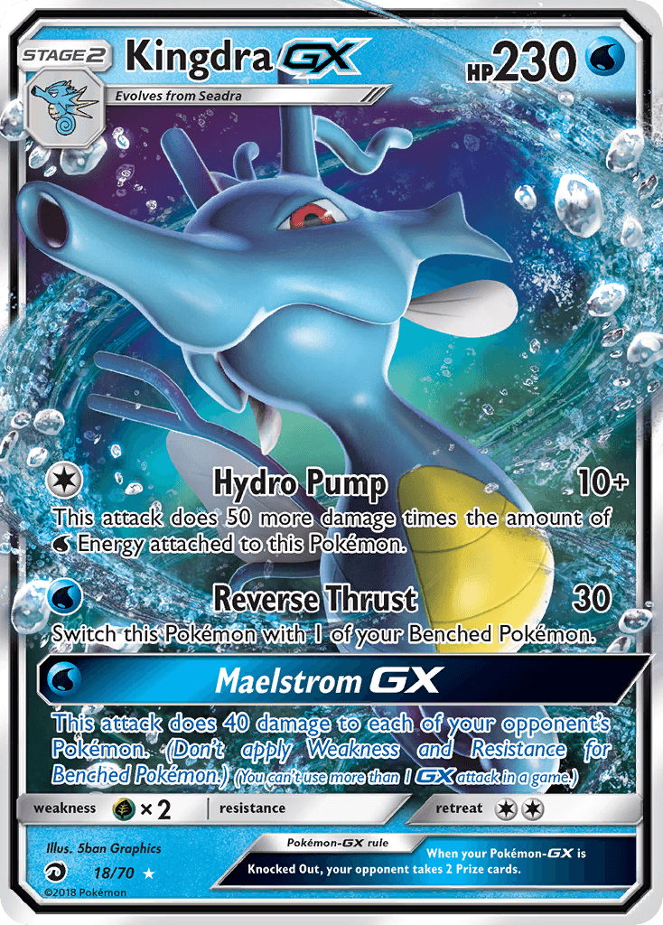 Kingdra GX (18/70) [Sun & Moon: Dragon Majesty] - Doe's Cards