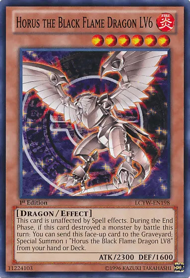 Horus the Black Flame Dragon LV6 [LCYW-EN198] Common - Doe's Cards