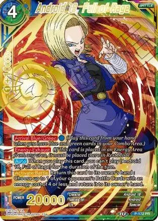 Android 18, Full of Rage (Gold Stamped) (P-172) [Mythic Booster] - Doe's Cards