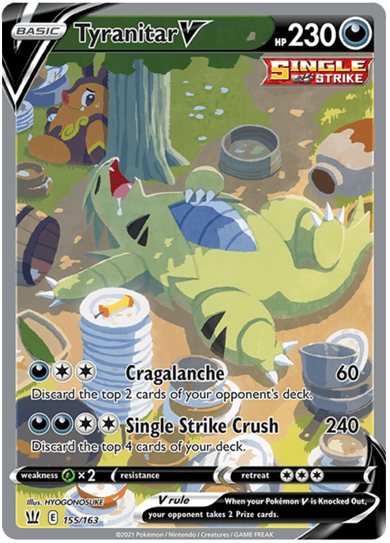 Tyranitar V (155/163) [Sword & Shield: Battle Styles] - Doe's Cards