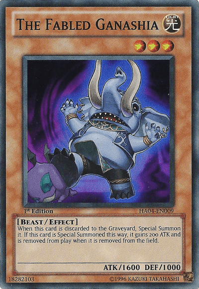 The Fabled Ganashia [HA04-EN009] Super Rare - Doe's Cards