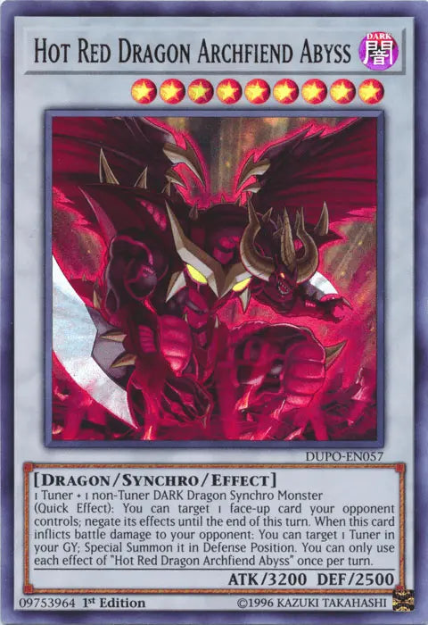 Hot Red Dragon Archfiend Abyss [DUPO-EN057] Ultra Rare - Doe's Cards