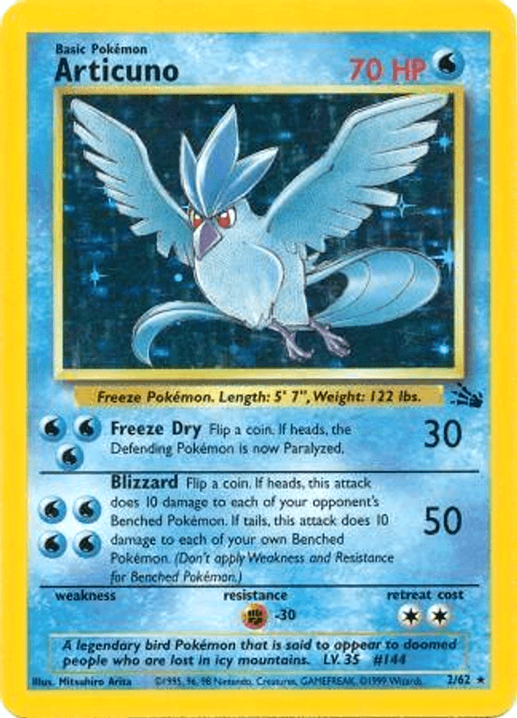 Articuno (2/62) [Fossil Unlimited] - Doe's Cards