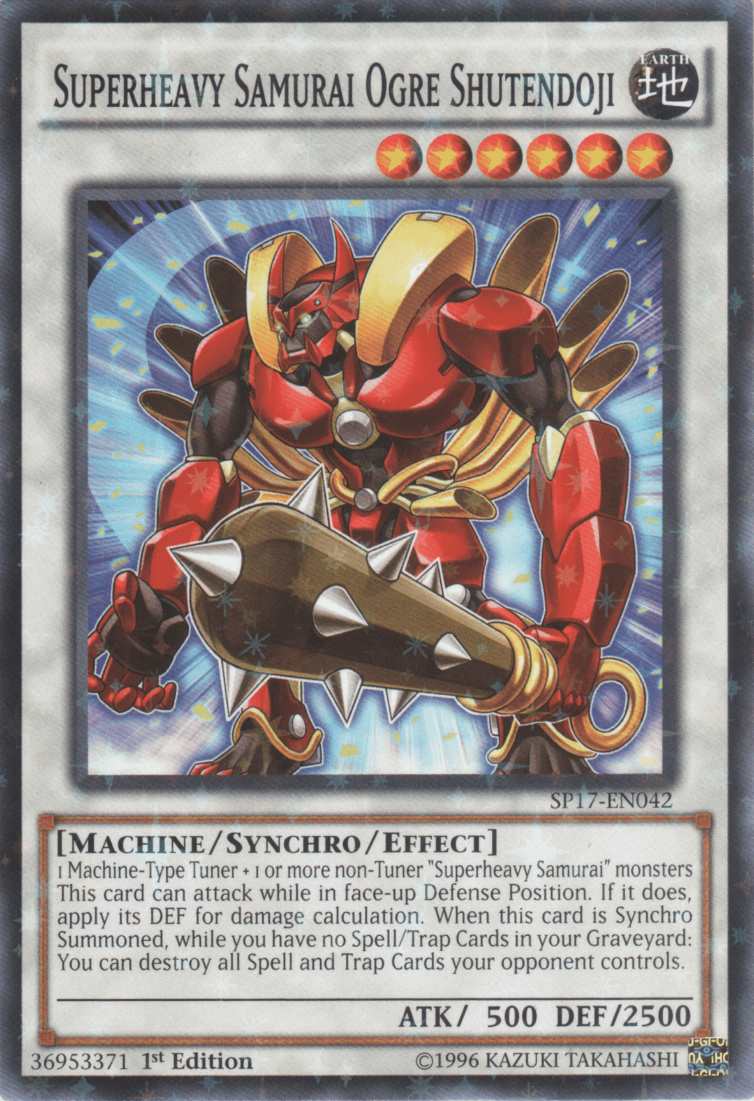 Superheavy Samurai Ogre Shutendoji [SP17-EN042] Starfoil Rare - Doe's Cards