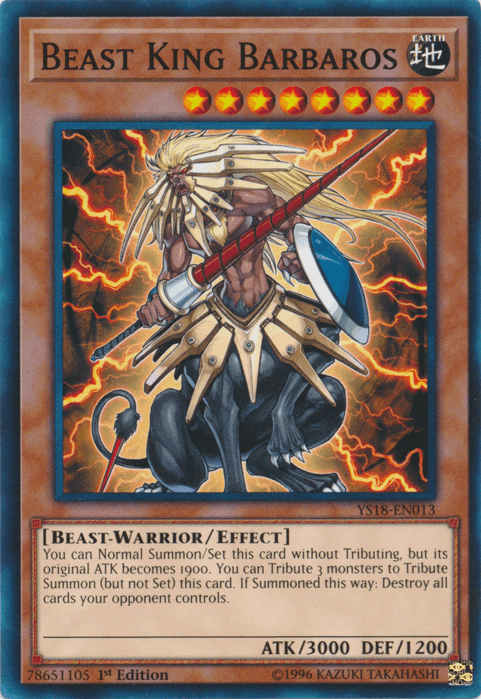 Beast King Barbaros [YS18-EN013] Common - Doe's Cards