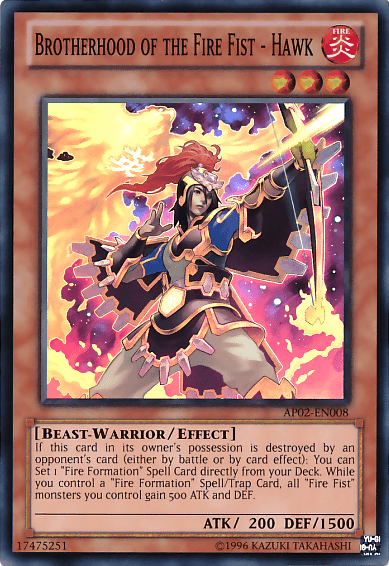 Brotherhood of the Fire Fist - Hawk [AP02-EN008] Super Rare - Doe's Cards