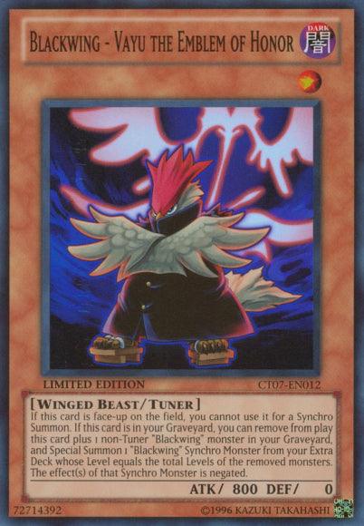 Blackwing - Vayu the Emblem of Honor [CT07-EN012] Super Rare - Doe's Cards