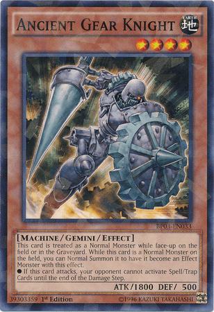 Ancient Gear Knight [BP03-EN033] Shatterfoil Rare - Doe's Cards